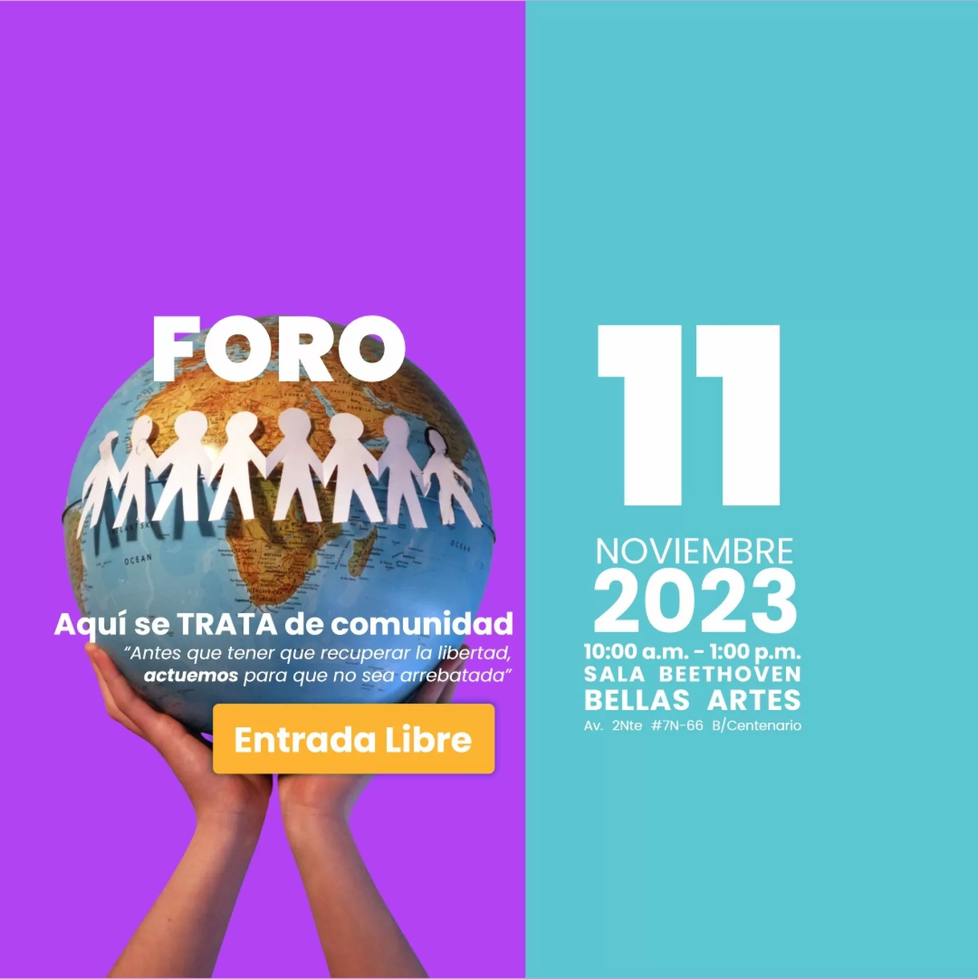 FORO: Aquí se TRATA de comunidad - Entrada Libre